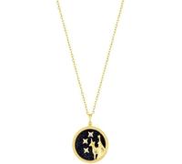 Collar con colgante de plata de ley 925 con doce constelaciones de oro con signo de estrella y moneda, regalo de cumpleaños para mujeres y niñas