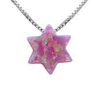 Collar con colgante de plata de ley 925 con forma de estrella de David, diseño de alma Judaica