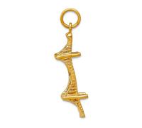 Collar con colgante de puente Mackinac de oro amarillo macizo de 10 quilates de 29 mm para mujer