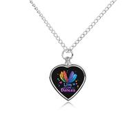 Collar con colgante de urna de corazón para cenizas y baile de amor para mascotas, collar conmemorativo de cremación
