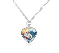 Collar con colgante de urna de perro Jack Russell para cenizas, joyería de corazón, collar conmemorativo de cremación para mascotas