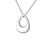 Collar con colgante de urna en forma de lágrima para cenizas de plata de ley con urna conmemorativa Always with me Eternity Keepsake Cremation Jewelry