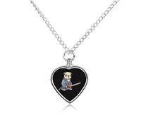 Collar con colgante de urna samurái de bulldog de judo japonés para cenizas, joyería de corazón, collar conmemorativo de cremación para mascotas
