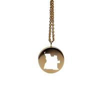 Collar con colgante del mapa de Angola, plata de ley 925, dije redondo, joyería para hombres y mujeres, cable de 45 cm, regalo de recuerdo de viaje, joyería minimalista con mapa |LKN_MAP_00301