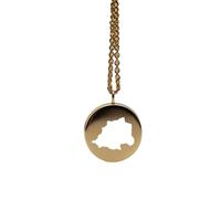 Collar con colgante del mapa de la Santa Sede, plata de ley 925, dije redondo, joyería para hombres y mujeres, cable de 45 cm, regalo de recuerdo de viaje, joyería minimalista con mapa |LKN_MAP_00434