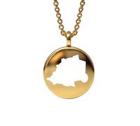 Collar con colgante del mapa de la Santa Sede, plata de ley 925, dije redondo, joyería para hombres y mujeres, cable de 45 cm, regalo de recuerdo de viaje, joyería minimalista con mapa |LKN_MAP_00501