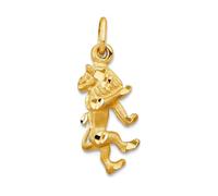 Collar con colgante del zodiaco Leo de oro amarillo macizo de 10 quilates de 8 mm para mujer