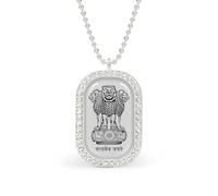 Collar con colgante divertido con emblema de la India para mujer, joyería de moda personalizada, collares de diamantes para boda, cumpleaños, oro y plata, talla única, Metal, No es una piedra preciosa