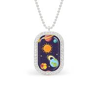 Collar con colgante divertido de galaxia y cielo estrellado para mujer, joyería de moda, collares de diamantes para boda, cumpleaños, oro y plata, talla única, Metal, No es una piedra preciosa