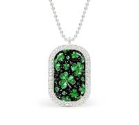 Collar con colgante divertido de trébol verde de Irlanda para mujer, joyería de moda, collares de diamantes para boda, cumpleaños, oro y plata, talla única, Metal, No es una piedra preciosa