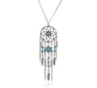 Collar con colgante Dreamcatcher Mandala Lotus Collar con Colgante de Piedra Pluma de Yoga Collar Dream Catcher Conveniente y Resistente Practical Treatment
