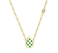 Collar con colgante en forma de corazón verde con estrella de gota de agua, collar estético para mujer, un hermoso y versátil que se puede llevar en capas, adjustable, Zirconia cúbica