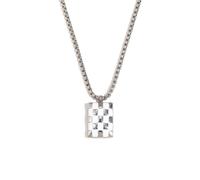 Collar con colgante geométrico de cadena de perlas cuadradas que se puede llevar con una hermosa y versátil, adjustable, Zirconia cúbica
