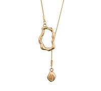 Collar con colgante geométrico irregular, elegante collar largo con diseños geométricos para entusiastas de la moda, talla única, como se describe, como se describe