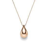Collar Con Colgante Gota 20x12mm 585 Oro Rosa 45cm Brillante