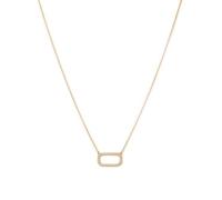 Collar con colgante hexagonal de piedra de AllSaints. Joya con cadena delicada y detalles de piedra natural. Cierre de langosta. Fabricado en latón dorado