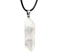 Collar con colgante, joyería de piedra hexagonal natural para mujer, accesorio de amuleto de bienestar, dije espiritual con propiedades curativas, diseño centrado en los chakras para uso diario