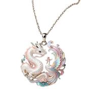 Collar con colgante llamativo con dije de criatura inspirado en mitos, joyería de cadena de clavícula para acento de escote y uso diario Joyería con colgante de fantasía Collar con dije de cadena de