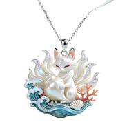 Collar con colgante llamativo con dije de criatura inspirado en mitos, joyería de cadena de clavícula para acento de escote y uso diario Joyería con colgante de fantasía Collar con dije de cadena de