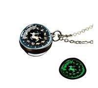 Collar Con Colgante Luminoso De 12 Constelaciones De Sagitario, Collar Con Colgante De Globo De Cristal Con Símbolo Del Zodíaco Con Cadena Ajustable, Regalos De Joyería Para Parejas De Hombres Y