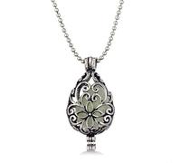 Collar Con Colgante Luminoso De Gota De Agua Hueca Serie Luminosa Collar Que Brilla Para Mujeres Hombres Adolescentes Niñas Que Brillan En La Oscuridad Collar Regalo De Joyería,Azul,Longitud De Cad