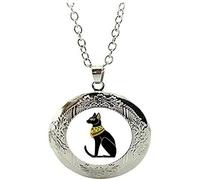 Collar con Colgante Medallón de Dioses de Gato Egipcio, Hecho a Mano, Hermoso Regalo de Joyería