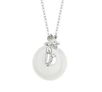 Collar con Colgante para Mujer Y Niña, De Plata De Ley 925, con Doce Deidades Florales Guardianas. Hermoso Colgante Ping An Kou. Regalo De Cumpleaños para Mujeres Y Niñas. Loto De Junio.