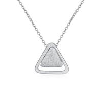Collar con colgante triangular "Para amigas", "Gracias por ser mi tribu ruda", un regalo moderno para tu mejor amiga (Silver)