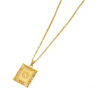 Collar con colgante unisex para Zodiaco, hecho de acero inoxidable, cadena ajustable de 51 a 60 cm, con diseño geométrico de moda (NC24Y0699-6)