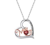 Collar con, Collar de corazón para con mamá grabada te Amo rolo Collar