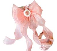 Collar con Correa para Mascotas, Encantador arnés para Perros, Chaleco con Lazo para Gatos, Correa y artículos, Accesorios, arnés Kawaii para Perros y Gatos Personalizado (Rosa M 3_6kg)