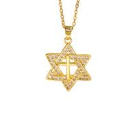 Collar Con Cruz Para Mujer, Chapado En Oro De 18 Quilates, Con Circonitas Cúbicas Y Colgante De Fe. Collar Con Colgante Geométrico, Gargantilla, Delicada Joyería De Diamantes, Regalos Religiosos.