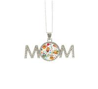 Collar con diseño de búhos y flores, regalo para el día de la madre, regalo para mamá, abuela, joyería de cumpleaños, Medium