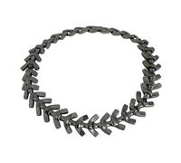 Collar con diseño de eslabones de hueso, cadena de cuello corto de acero inoxidable de 40 cm de longitud para uso diario, estilo de fecha y aspecto llamativo