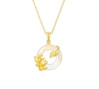 Collar con Doce Deidades Florales para Mujer, Collar De Plata De Ley 925 con Colgante Chapado En Oro, Colgante De Guardián, Joya De Regalo para Mujeres, Niñas, Novias, Madres, Esposas, Crisantemo