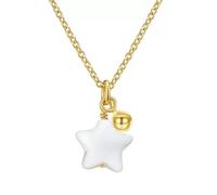 Collar con forma de estrella de perlas My Little Star, plata de ley 925 con forma de estrella para nieta, colgante de cumpleaños de graduación con tarjeta de mensaje y caja de regalo, 38.5cm to 45cm