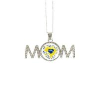 Collar con forma de mapa de Brasil, regalo para el día de la madre, para mamá, abuela, joyería de cumpleaños, Medium