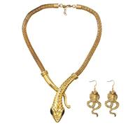 Collar con Forma De Serpiente De 1 Pieza Y 1 Par De Aretes con Forma De Serpiente, Joyería De Moda, Joyería Vintage, Joyería De Decoración De Ropa
