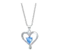 Collar con incrustaciones eternas para mujeres, colgante de amor de gama alta para estudiantes, verano regalos collares joyas, Cobre, No es una piedra preciosa
