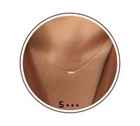 Collar con inicial de oro para mujer, delicado collar de oro con inicial de código morse para mujer, collar de letra de moda con gargantilla de cristal de la A a la Z, relleno de calcetines para