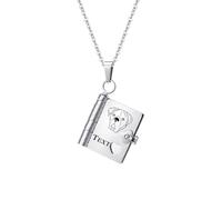 Collar con libro personalizado Colgante mini libro con 6 páginas de mensaje Collar con medallón My Little Star para mi hija, colgante para mi nieta de aniversario Día de la Madre graduación Regalo