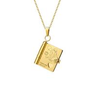 Collar con libro personalizado Colgante mini libro con 6 páginas de mensaje Collar con medallón My Little Star para mi hija, colgante para mi nieta de aniversario Día de la Madre graduación Regalo