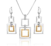 Collar Con Longitud Ajustable Y Colgante Chapado En Oro Con Cristales