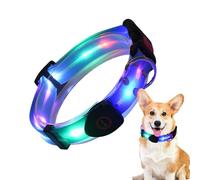 Collar con luz LED para perros,Collar con luz LED para perros,Collar para mascotas LED recargable ajustable iluminado | Luces para perros a prueba de intemperie para caminar de noche, hacen que su per