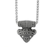 Collar Con Martillo de Thor's Para Hombres - Amuleto Nórdico Vikingo Mjolnir Colgante de Acero Inoxidable Con Cadena Trigo - Joyería Protección Hecha A Mano Con Encanto Medieval Vintage