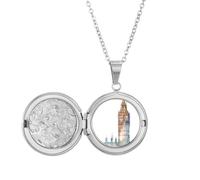 Collar con medallón Art Deco del Big Ben in Britain, joyería para regalo de cumpleaños