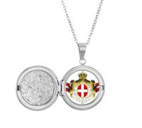 Collar con medallón con emblema nacional de Dinamarca, símbolo del país, joyería para regalo de cumpleaños