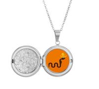 Collar con medallón con patrón de cobras del antiguo Egipto para sostener fotos, regalo de cumpleaños