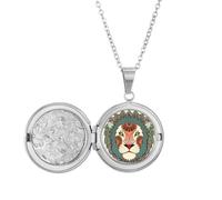 Collar con medallón con símbolo del zodiaco de la constelación de Leo, joyería para regalo de cumpleaños