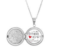 Collar con medallón con texto en inglés "I Can Melt My Mother's Heart Best Mom Love", joyería para regalo de cumpleaños